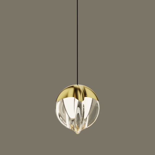 Подвесной светильник Delight Collection MD24001033-1A gold/clear изображение в интернет-магазине Cramer Light