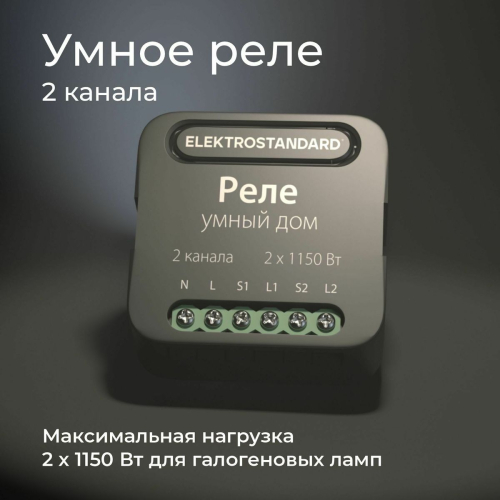 Умное двухканальное реле Elektrostandard 4690389185083 a059326 дополнительное фото фото 8