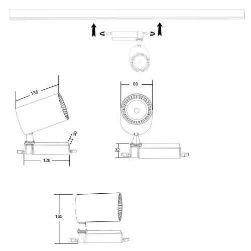 Трековый светильник Simple Story 2043-LED30TRB изображение в интернет-магазине Cramer Light фото 2