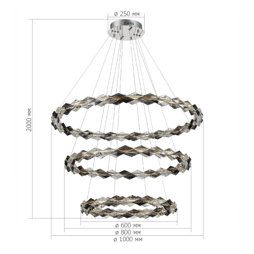 Подвесная люстра ST Luce Diamanta SL6009.103.03 изображение в интернет-магазине Cramer Light фото 4