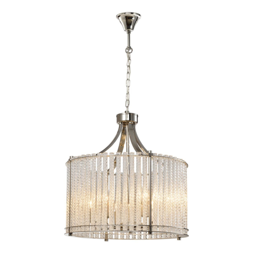 Подвесная люстра iLamp Manhattan P2554-6 Nickel изображение в интернет-магазине Cramer Light