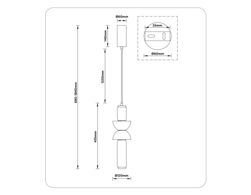 Подвесной светильник Ambrella Light High Light Modern LH11021 изображение в интернет-магазине Cramer Light фото 6