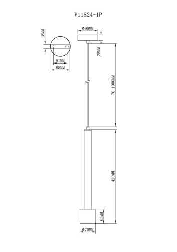 Подвесной светильник Moderli MaletV11824-1P изображение в интернет-магазине Cramer Light фото 7