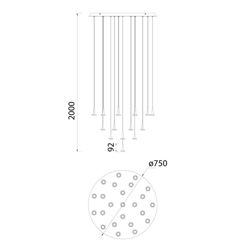 Каскадная люстра Mantra Andromeda 8937 изображение в интернет-магазине Cramer Light фото 4