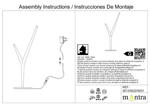Настольная лампа Mantra Arrecife 9222 изображение в интернет-магазине Cramer Light фото 9