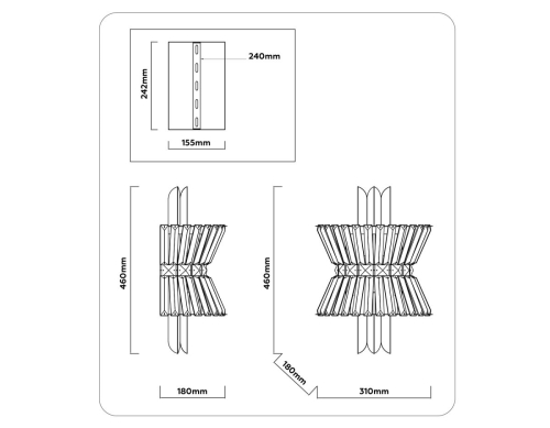 Настенный светильник Ambrella Light High Light Crystal LH41029 изображение в интернет-магазине Cramer Light фото 6