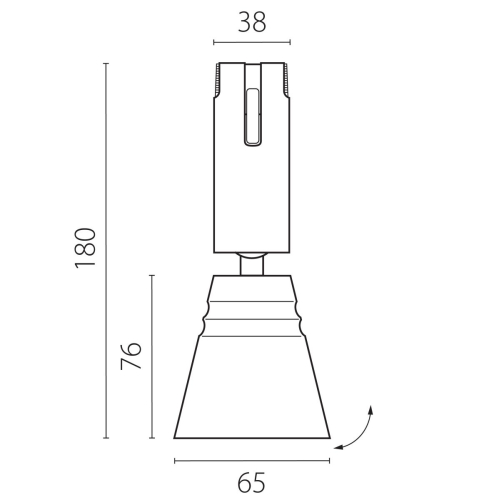 Трековый однофазный светильник Lightstar Due Hermes 210847 изображение в интернет-магазине Cramer Light фото 2