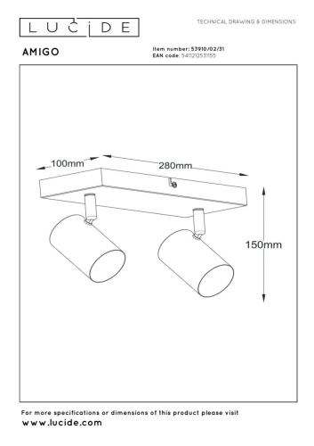 Спот Lucide Amigo 53910/02/31 изображение в интернет-магазине Cramer Light фото 6