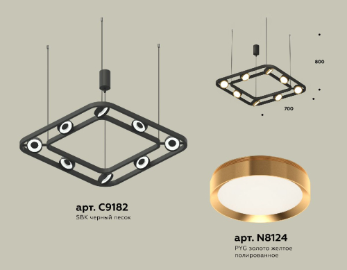 Подвесная люстра Ambrella Light Traditional (C9182, N8124) XB9182102 изображение в интернет-магазине Cramer Light фото 2