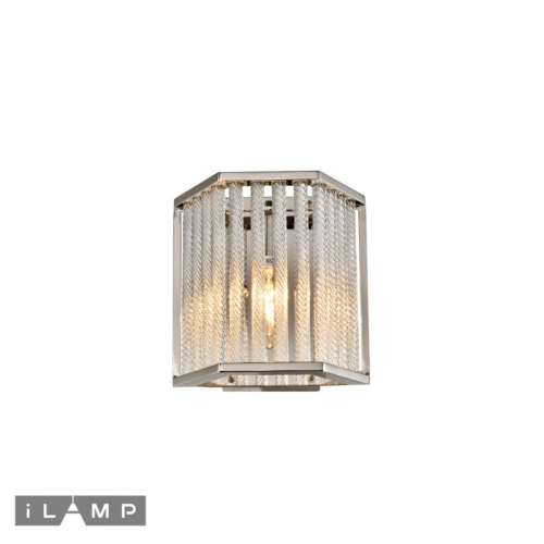Настенный светильник iLamp Rich W9509-1 Nickel изображение в интернет-магазине Cramer Light