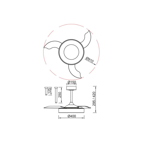 Люстра-вентилятор Mantra Niseko Fan 9064 изображение в интернет-магазине Cramer Light фото 4