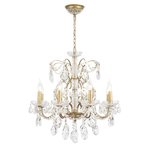 Подвесная люстра Crystal Lux ODELIS SP8 GOLD изображение в интернет-магазине Cramer Light фото 3
