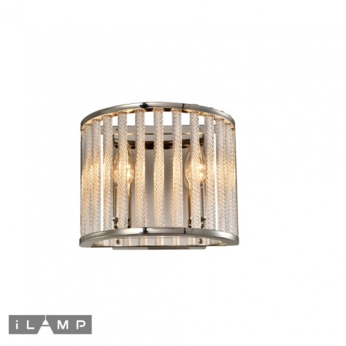 Настенный светильник iLamp Qeens W9501-2 Nickel изображение в интернет-магазине Cramer Light