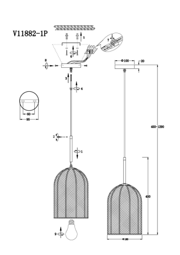 Подвесной светильник Moderli Yarn V11882-1P изображение в интернет-магазине Cramer Light фото 7