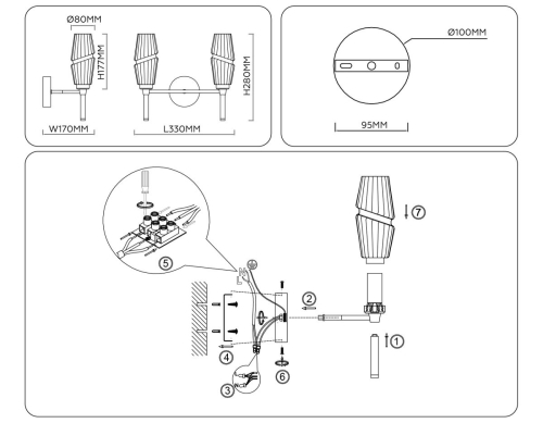 Бра Ambrella Light High Light Modern LH55206 дополнительное фото фото 2