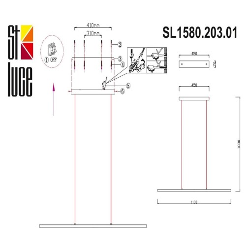 Подвесной светильник ST Luce Ralio SL1580.203.01 изображение в интернет-магазине Cramer Light фото 2