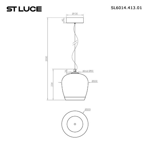 Подвесной светильник ST Luce Ripple SL6014.413.01 изображение в интернет-магазине Cramer Light фото 6