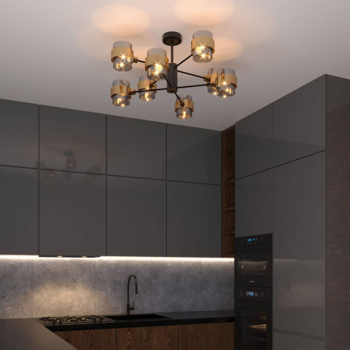 Потолочная люстра Eurosvet Arcada 70127/8 черный изображение в интернет-магазине Cramer Light фото 6