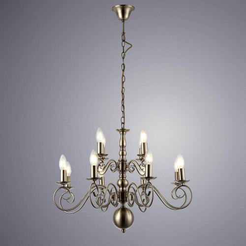 Подвесная люстра Arte Lamp A1129LM-12AB изображение в интернет-магазине Cramer Light фото 2