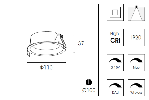 Встраиваемый светильник Delight Collection DB8504NR изображение в интернет-магазине Cramer Light фото 2