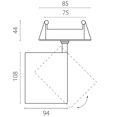 Встраиваемый светильник Lightstar Alta Base A5446RS изображение в интернет-магазине Cramer Light фото 2