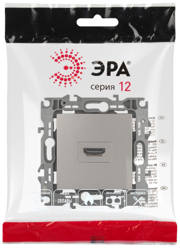 Розетка HDMI Эра 12-3114-16 Б0065714 дополнительное фото фото 4
