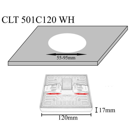 Встраиваемый светодиодный светильник Crystal Lux CLT 501C120 WH изображение в интернет-магазине Cramer Light фото 3