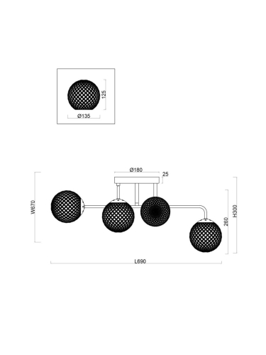 Потолочная люстра Freya Navel FR8016PL-06BBS изображение в интернет-магазине Cramer Light фото 8