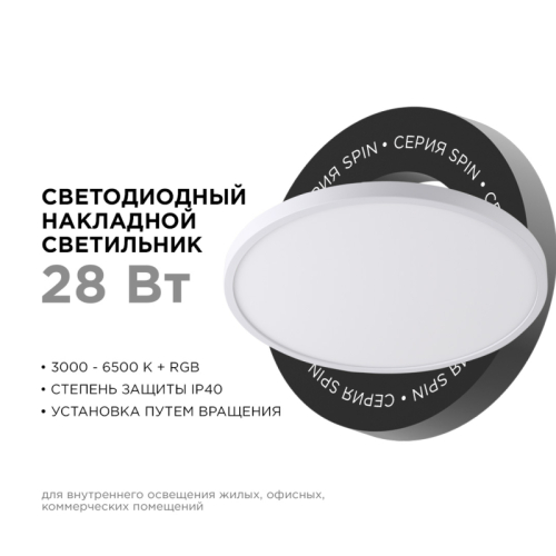 Настенно-потолочный светильник Apeyron Spin 18-140 изображение в интернет-магазине Cramer Light