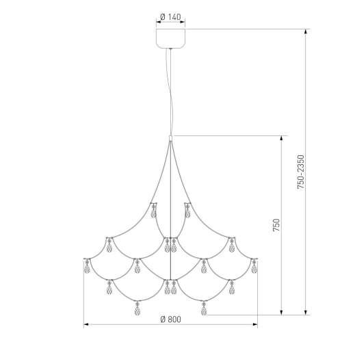 Подвесная люстра Bogate's Adit 90400 LED a072123 изображение в интернет-магазине Cramer Light фото 5
