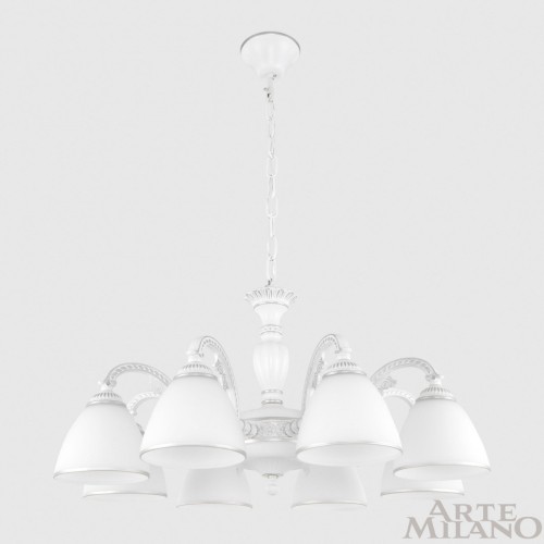 Подвесная люстра Arte Milano 340837/8 WT+SL изображение в интернет-магазине Cramer Light фото 3