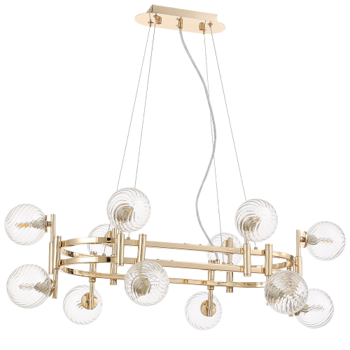 Подвесная люстра Crystal Lux LUXURY SP12L GOLD изображение в интернет-магазине Cramer Light фото 2