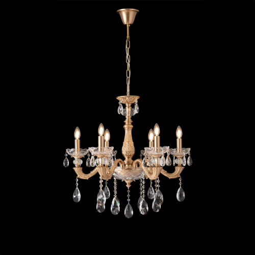 Подвесная люстра Crystal Lux ELIZABETH SP6 BRASS изображение в интернет-магазине Cramer Light фото 6