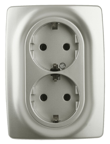 Розетка 2x2P+E Schuko Эра 12-2106-15 Б0031237 дополнительное фото