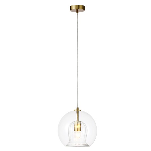 Подвесной светильник Crystal Lux LUISA SP1 BRASS/TRANSPARENT изображение в интернет-магазине Cramer Light фото 2