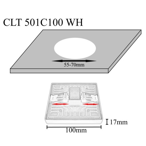 Встраиваемый светодиодный светильник Crystal Lux CLT 501C100 WH изображение в интернет-магазине Cramer Light фото 3