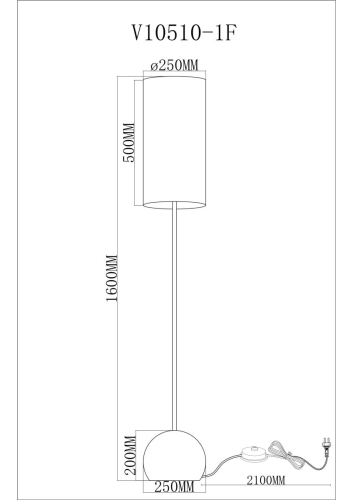 Торшер Moderli Flint V11590-1F изображение в интернет-магазине Cramer Light фото 3