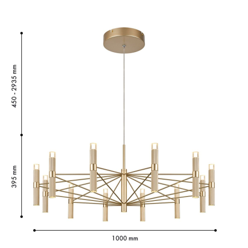 Подвесная люстра Favourite Blick 4759-12P изображение в интернет-магазине Cramer Light фото 2