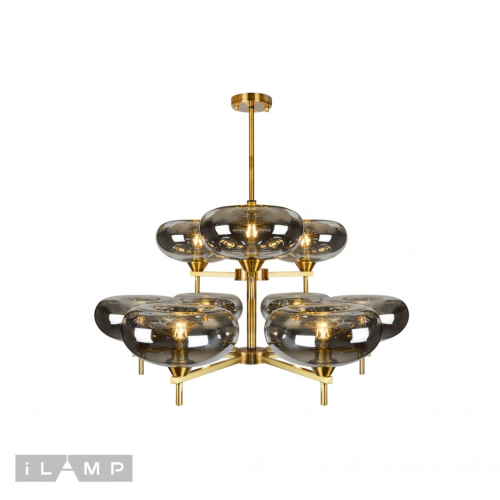 Подвесная люстра iLamp Rivoli 6607/9 GD изображение в интернет-магазине Cramer Light фото 4
