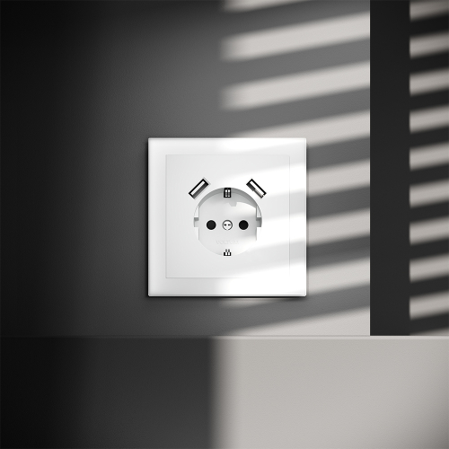 Розетка с USB Voltum S70 VLS040402 (белый матовый) дополнительное фото фото 2