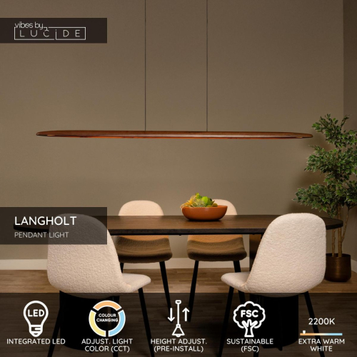 Подвесной светильник Lucide Langholt 01402/28/72 изображение в интернет-магазине Cramer Light фото 3