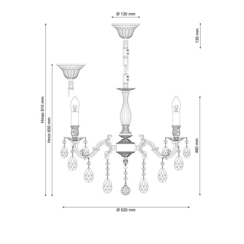 Подвесная люстра Lucia Tucci Firenze 141.5 Antique изображение в интернет-магазине Cramer Light фото 3