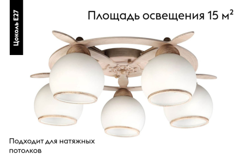 Потолочная люстра Omnilux OML-50517-05 изображение в интернет-магазине Cramer Light фото 2