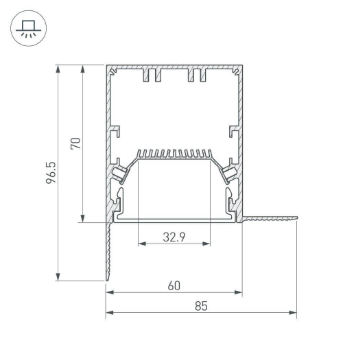 Профиль Arlight SL-LINIA 027162 изображение в интернет-магазине Cramer Light фото 3
