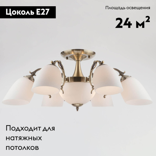 Потолочная люстра Eurosvet 22010/6+2 античная бронза изображение в интернет-магазине Cramer Light фото 2