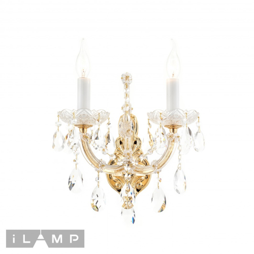 Бра iLamp Diamond W6071-2 GD+CL дополнительное фото