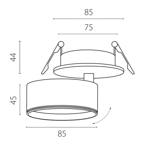 Встраиваемый светильник Alta Pro Lightstar A5547RS изображение в интернет-магазине Cramer Light фото 2
