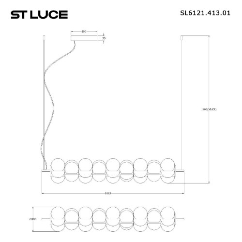 Подвесная люстра ST Luce Talisman SL6121.413.01 изображение в интернет-магазине Cramer Light фото 4