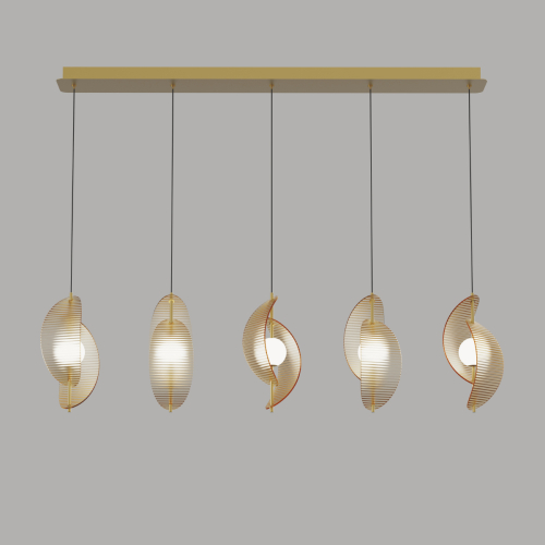 Подвесной светильник Delight Collection MD24030035-5B brass/amber изображение в интернет-магазине Cramer Light