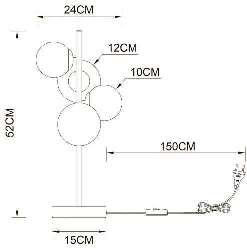 Настольная лампа Arte Lamp Gemini A2243LT-4PB изображение в интернет-магазине Cramer Light фото 4